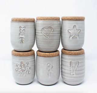 Ceramic Candle With Seed Label - Sweater Weather