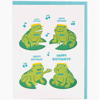frog quartet birthday card - SI5