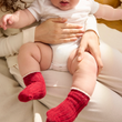 Load image into Gallery viewer, Tipped Rib Wool/Cashmere Baby Socks - Red