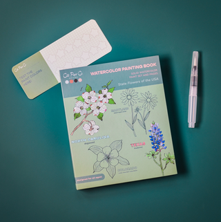 Watercolor Book and Paint Set - State Flowers