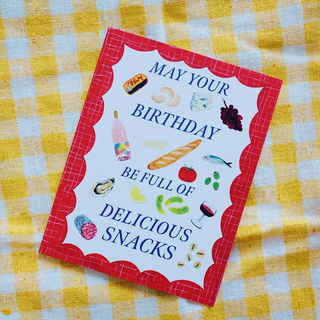 delicious snacks bday & card