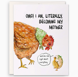 egg chicken mom card - LS7