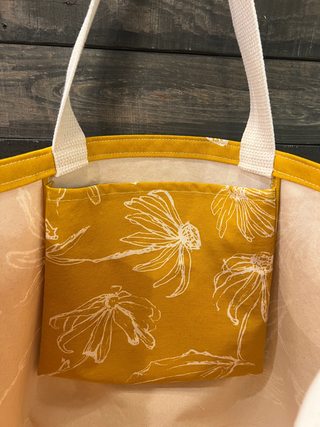 Black Eyed Susan Large Tote Sunshine Yellow