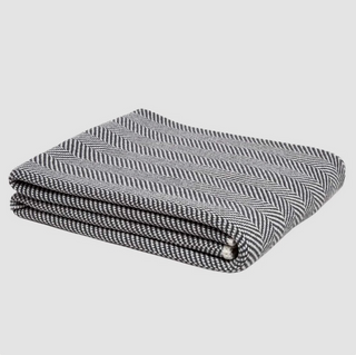 Herringbone Eco-Throw Blanket - Grey/Milk