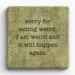 Funny Sayings Marble Coaster - Single