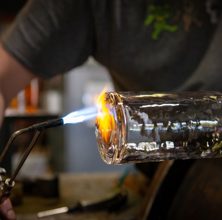 AO Glass Hammered Rocks Glass Vermont Stamp