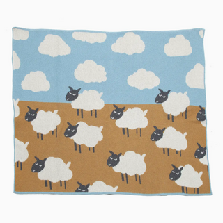 Baby Sheep Eco Throw - Pond / Straw