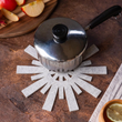 Load image into Gallery viewer, Merino Felt Starburst Trivet - Heather White