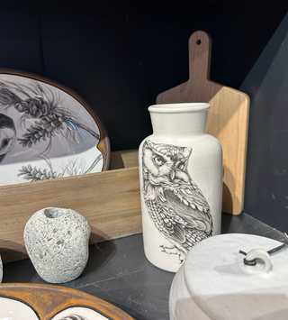 Laura Zindel Ceramic Owl Jar