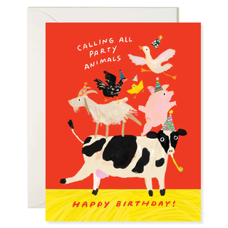Farm Party Animal Birthday Card