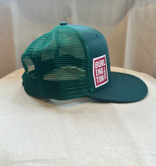 Green Hat Maroon Burlington Patch
