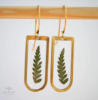 Botanical Cathedral Earrings - Fern