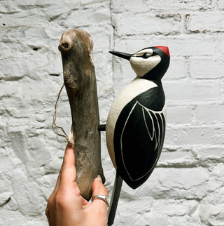 Handpainted Red Headed Woodpecker Wall Hanging