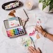 Load image into Gallery viewer, Winter Village Watercolor Painting Kit