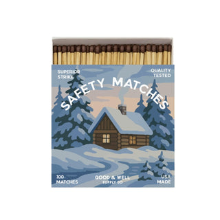 Cabin & Fox in Snow Matchbox