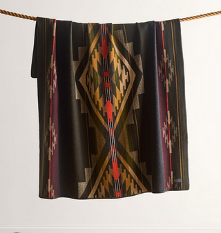 Pendleton Tumalo Throw Blanket - Olive Multi ZF638