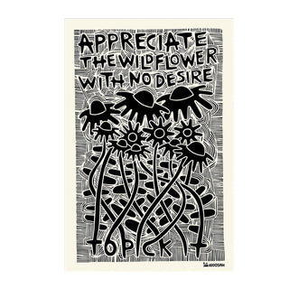 Wildflower Woodblock Print - 10x15