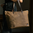 Load image into Gallery viewer, Red House Large Zip Tote - Sandstone