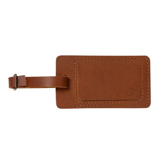 Full Grain Leather Luggage Tag - Copper