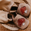 Load image into Gallery viewer, Mushroom On Chai Leather Baby Shoes