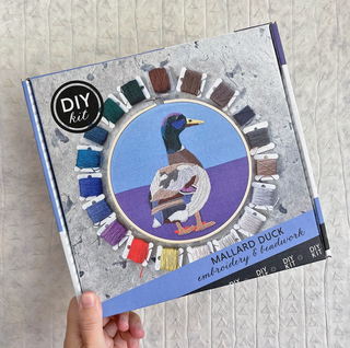 Embroidery Kit 8" with Beadwork - Mallard Duck