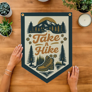 Take A Hike Felt Camp Flag