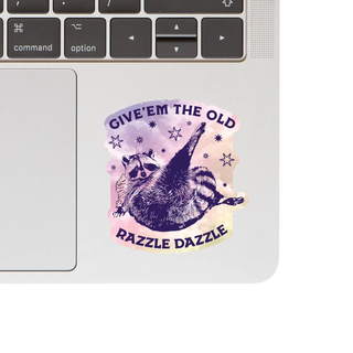 Razzle Dazzle Raccoon Sticker
