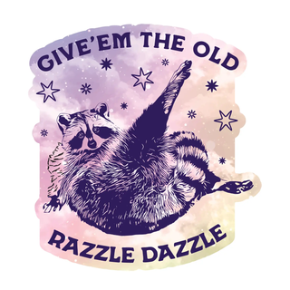Razzle Dazzle Raccoon Sticker
