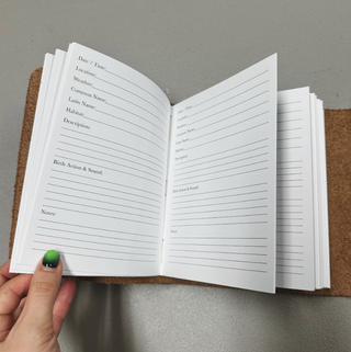 Leather Birding Journal - Dark Cognac