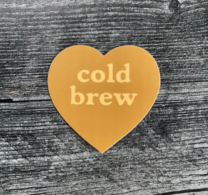 Cold Brew Heart Sticker