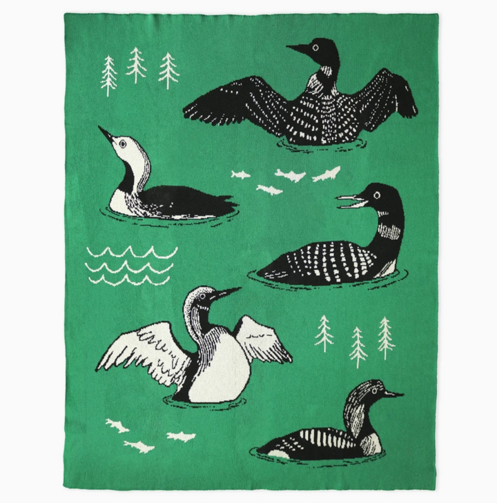 Loons of North America Knit Blanket - 50x60