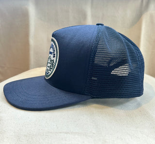 Navy Hat with Burlington Mountains Patch
