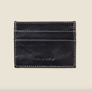 Leather Cardholder with RFID Protection - Black