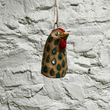 Load image into Gallery viewer, Victory Pottery Gold Spotted Chicken Ornament
