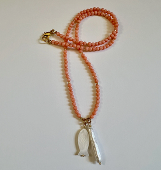 Coraline Mother of Pearl Fish Necklace
