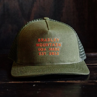 Bradley Mountain Embroidered Trucker Hat - Hunter Green