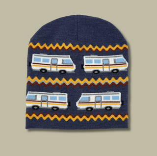RV Van Life Denim Blue Knit Beanie