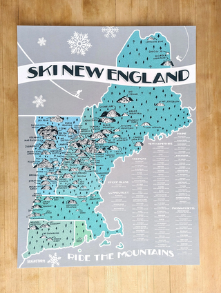 Ski New England Print 18x24
