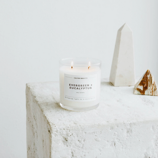 Evergreen + Eucalyptus Glass Tumbler Candle - 12.5oz