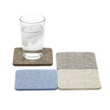 Load image into Gallery viewer, Merino Wool Square Coaster 4 Pack - Cobblestone