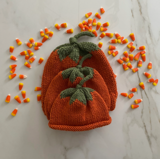 Hand-Knit Pumpkin Hat