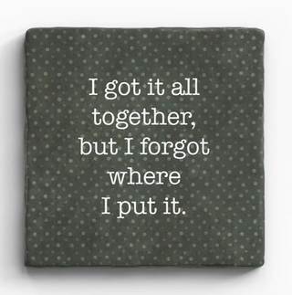 Funny Sayings Marble Coaster - Single