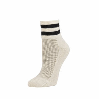 Retro Stripe Wheat Women's Cushion Ankle Socks