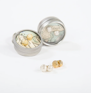 Monkey Fist Earrings - 14k Gold Dipped