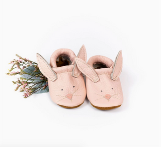 Pink Bunnies Leather Baby & Toddler Shoes