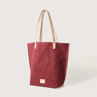 Canvas Tote Plum Vachetta