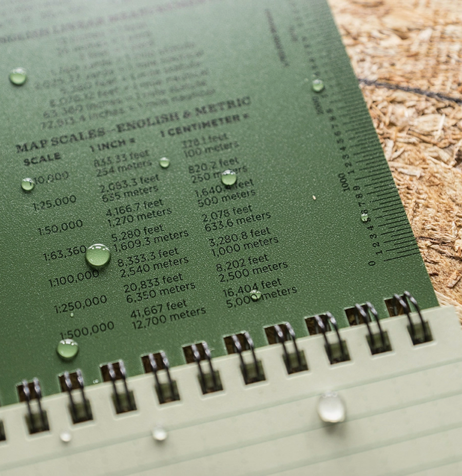 Waterproof Top Spiral Notebook - 4x6 Green