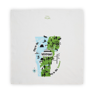 Vermont Map Tea Towel