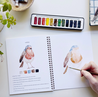 Birds Watercolors Workbook