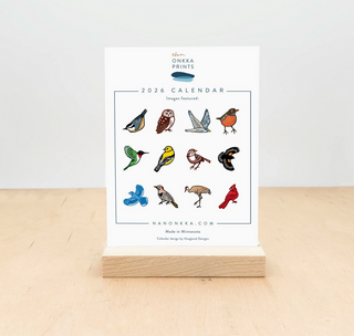 2026 Block Print Desktop Calendar